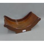 Mahogany cheese trough of typical form, 42cm long