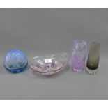 Caithness glass to include a millefiore bowl and three various vases, tallest 16cm (4)