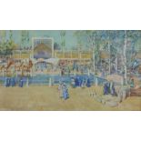 Patrick MacGregor Wilson 'Teheran', watercolour, signed and entitled, framed under glass, 50 x 28cm