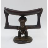 Luba, Zaire caryatid stool, 22cm high