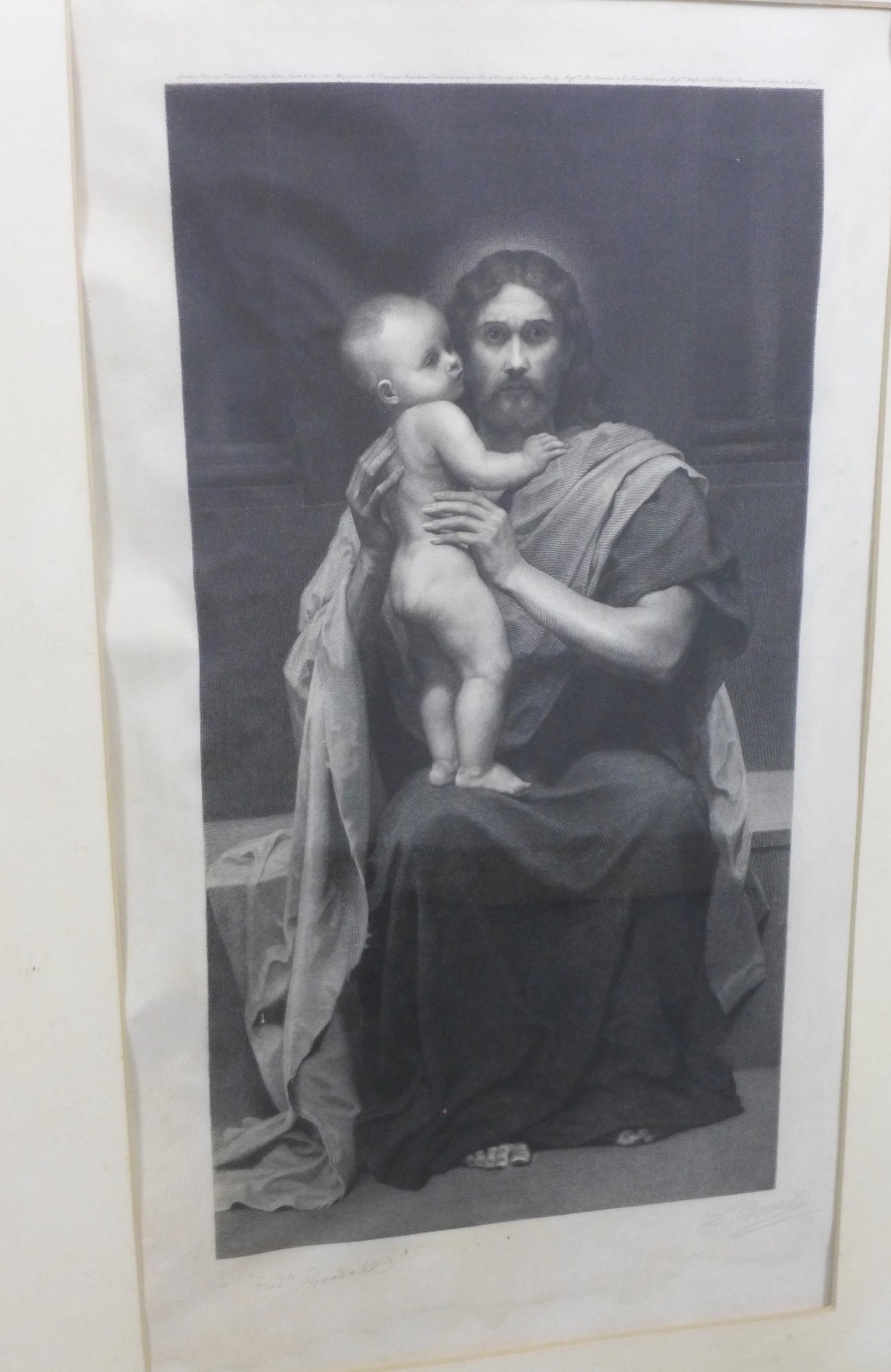 19th century lithographic print, framed under glass, size overall 61 x 90cm