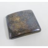 George V silver cigarette case, Birmingham 1938