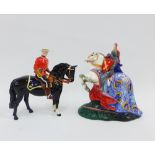 Royal Doulton 'the Broken Lance' figure HN2041 and a Beswick Canadian Mounted Policeman (repair to