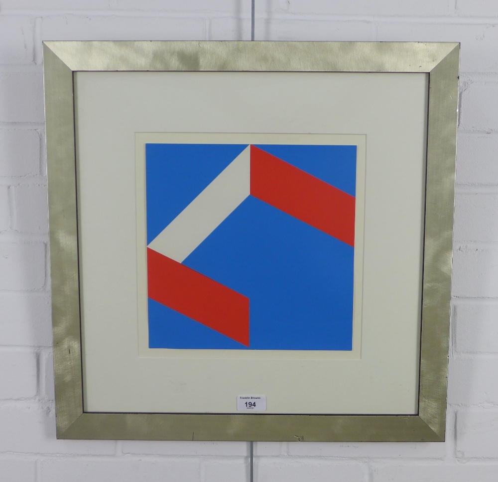 20th century school, coloured print in a glazed frame, 30 x 30cm - Image 2 of 2