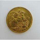 Edward VII, 1906 full gold sovereign