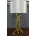 Porta Romana gilt metal table lamp and shade together with a B&B Italia table lamp and shade (2)