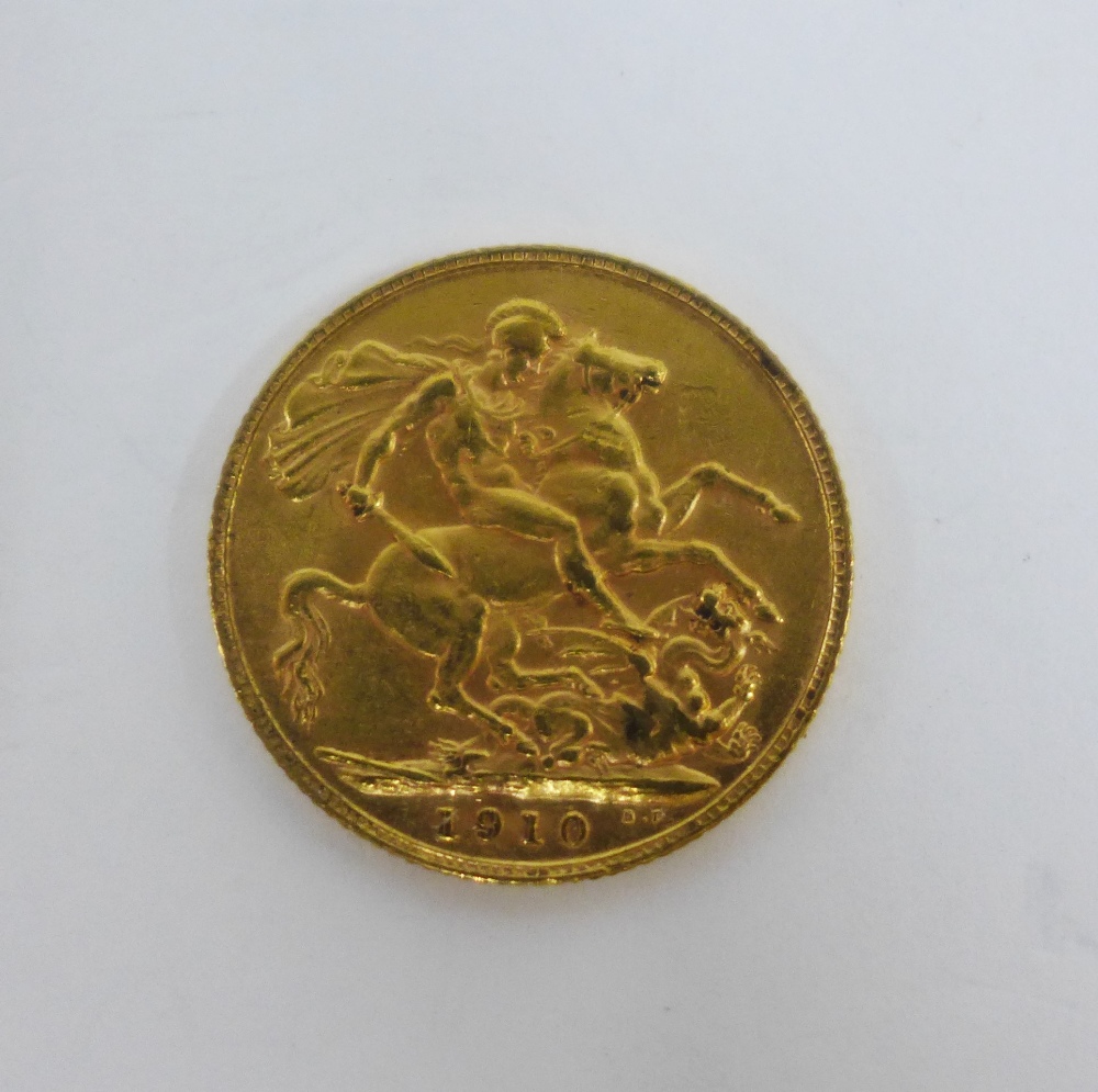 Edward VII, 1910 full gold sovereign