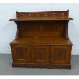 Arts & Crafts buffet in the manner of Bruce Talbert, with Gothic pierced back, circa 1880, 163 x 128