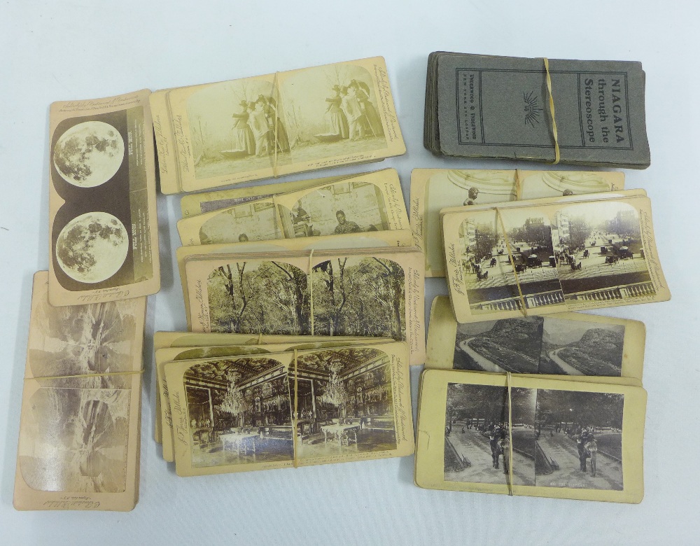 Two early 20th century stereograph viewers together with a collection of cards, scenes to include - Image 2 of 3