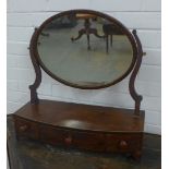 19th century mahognay dressing table mirror, 55 x 56 x 24cm