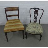Two side chairs, 50 x 82cm (2)