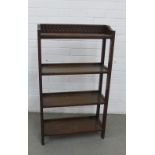 Early 20th century oak open bookcase, 57 x 99 x 21cm