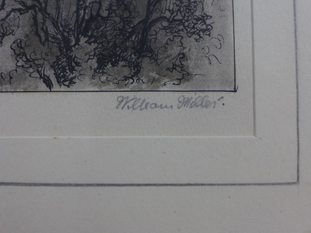 William Miller, Edinburgh Castle, etching, signed in pencil, framed under glass, 22 x 19cm - Image 3 of 4