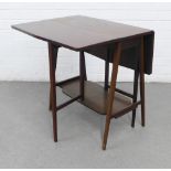 Liberty & Co early 20th century mahogany fold out table, on stylised tapering legs, 61 x 61 x 34