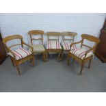 An assortment of five mahogany Edinburgh chairs (5)