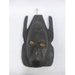 Kambaramram Tribe, Lower Sepik River area, Ancestor mask, inlaid with cowrie shell eyes, approx