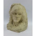 Plaster bust of a Woman, 39cm