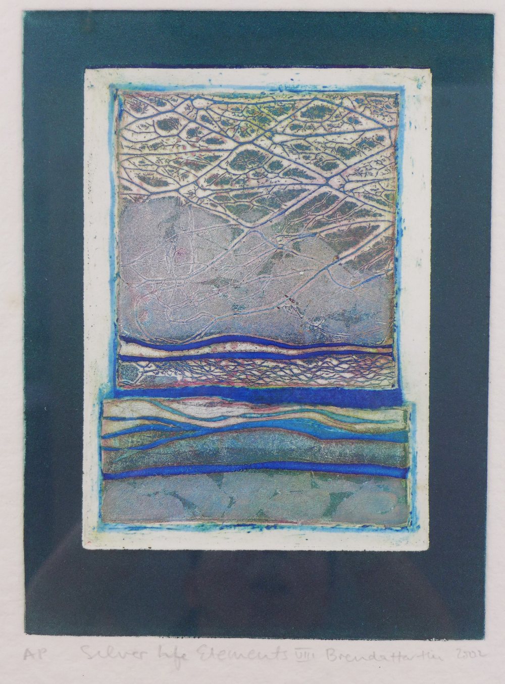 Brenda Hartin, 'Silver Life Elements VIII', an artist proof screenprint , signed and dated 2002,
