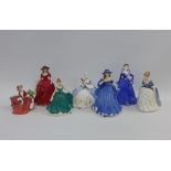 A collection Royal Doulton and other figures, (7)