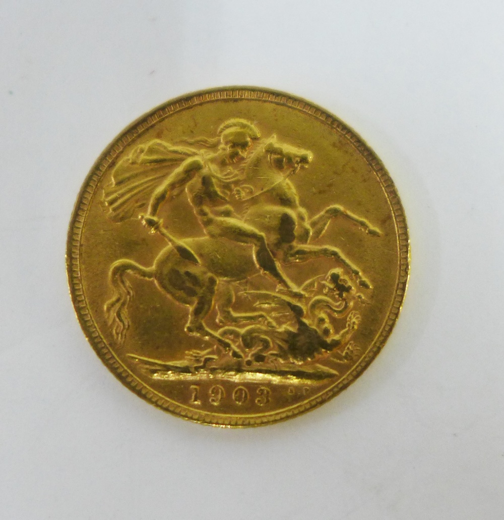 Edward VII, 1903 full gold sovereign