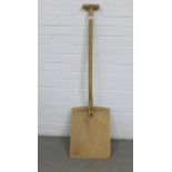 Large wooden grain shovel,