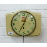 Turlier vintage enamel wall clock, 27 x 20cm