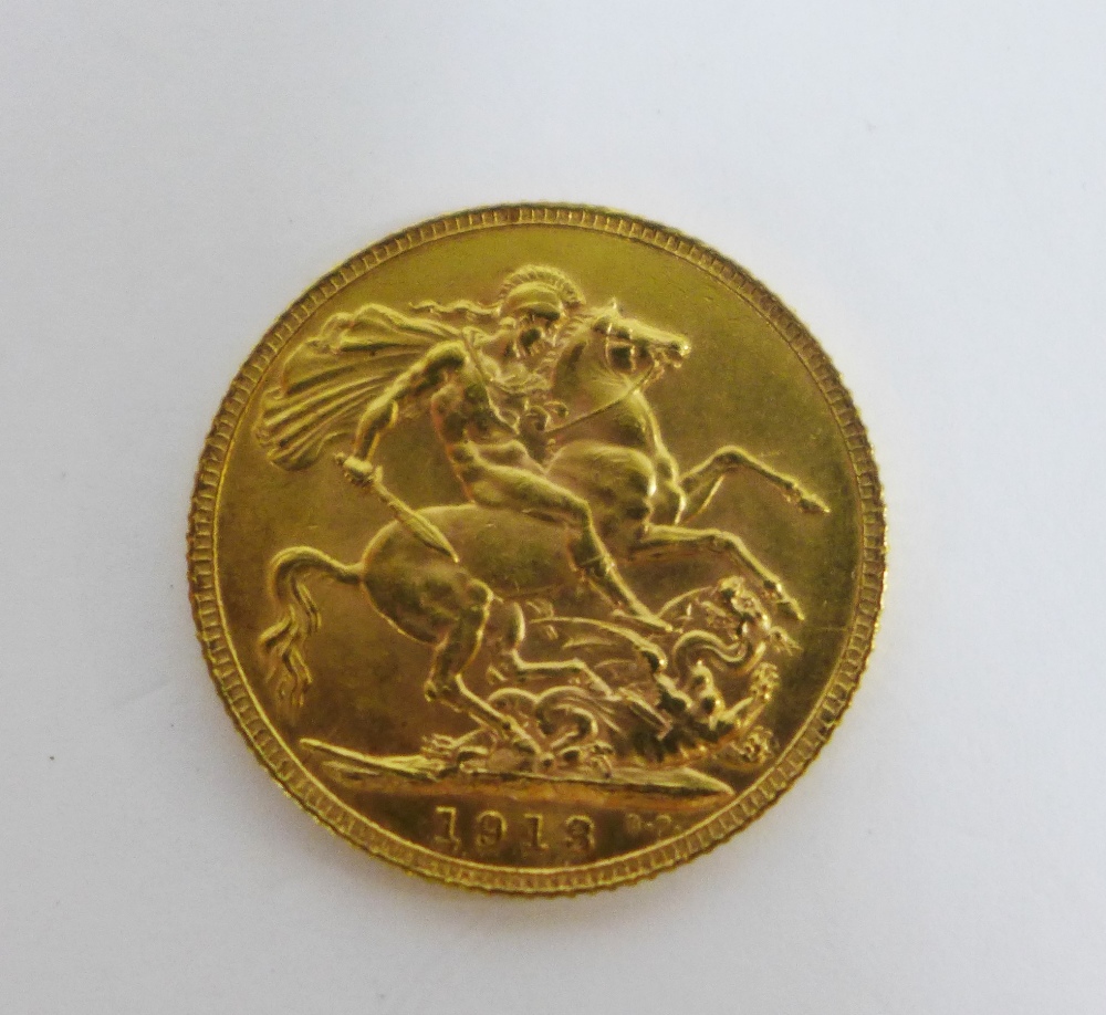 George V, 1913 full gold sovereign