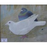 Ralston Gudgeon RSW (Scottish 1910 - 1942), Pigeons, gouache on board, signed and framed under