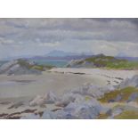 Stephen Bone, (1904-1958)' 'Skye from Arisaig' gouache, signed and dated 1935, framed under glass,