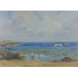 William Miller Frazer, RSA, PSSA, (1864 - 1961) 'Children playing on a beach', oil on canvas,