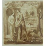 Harold Hitchcock (1914 - 2009), pastoral composition, wash drawing, signed and dated lower right