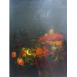 After Jan Davidz de Heem, still life with lobster and fruit, oil on canvas, signed, in a gilt frame,