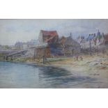 James Heron (Scottish 1873-1919), Pittenweem, watercolour, signed, framed under glass, 40 x 25cm