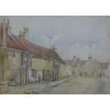 James Heron (Scottish 1873-1919), Street Scene watercolour, signed, framed under glass, 34 x 24cm