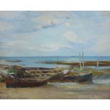 Sir James Lawton-Wingate (1846-1924) 'Easthaven by Arbroath', oil on board, signed and dated '84,