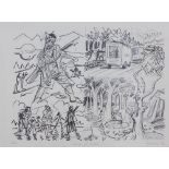 Peter Howson, OBE, SCOTTISH CONTEMPORARY, 'Road to Vitez', lithograph, signed and dated 94. numbere