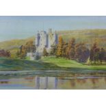 J.G Rennie, Braemar Castle, Aberdeenshire, watercolour, signed and framed under glass, 33 x 23cm