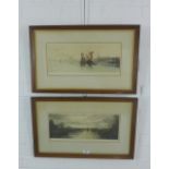 Pair of continental school coloured mezzo tints, framed under glass, largest 14 x 18cm (2)