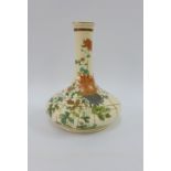 Japanese Satsuma vase painted with chrysanthemums and foliage, signed to the base, 17cm high