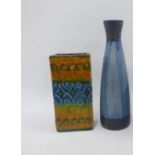 Mid century pottery to include a Staatliche Majolika vase and an Italian pottery slab vase