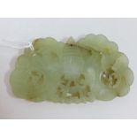 Celadon jade butterfly pendant, 8.5cm