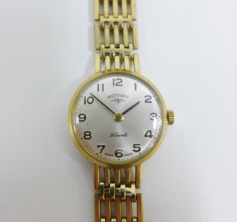 Lady's vintage 9ct gold Rotary wristwatch, circa 1960s, on a 9ct gold bracelet strap, boxed - Image 2 of 5