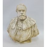 William Ormiston, Lord Dean of Guild, a plaster head and shoulders bust, 42cm high