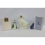Royal Doulton china figure and a Lladro porcelain figure, both with original boxes, and a white