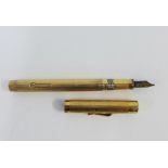 12ct gold Wahl-Eversharp fountain pen with full set of London import hallmarks for 1931