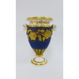 Early 19th century Empire style vase with rams head handles, 14cm