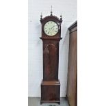 19th century mahogany longcase clock, the dial inscribed Thomas Fritz, Salisbury, with round