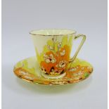 Art Deco Grafton china Astoria pattern cup and saucer (2)