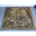 French tapestry of a pack of dogs, 220 x 180cm