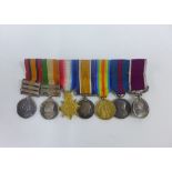 Miniatures medals to include South Africa medal with three bars - Belfast, Orange Free State and
